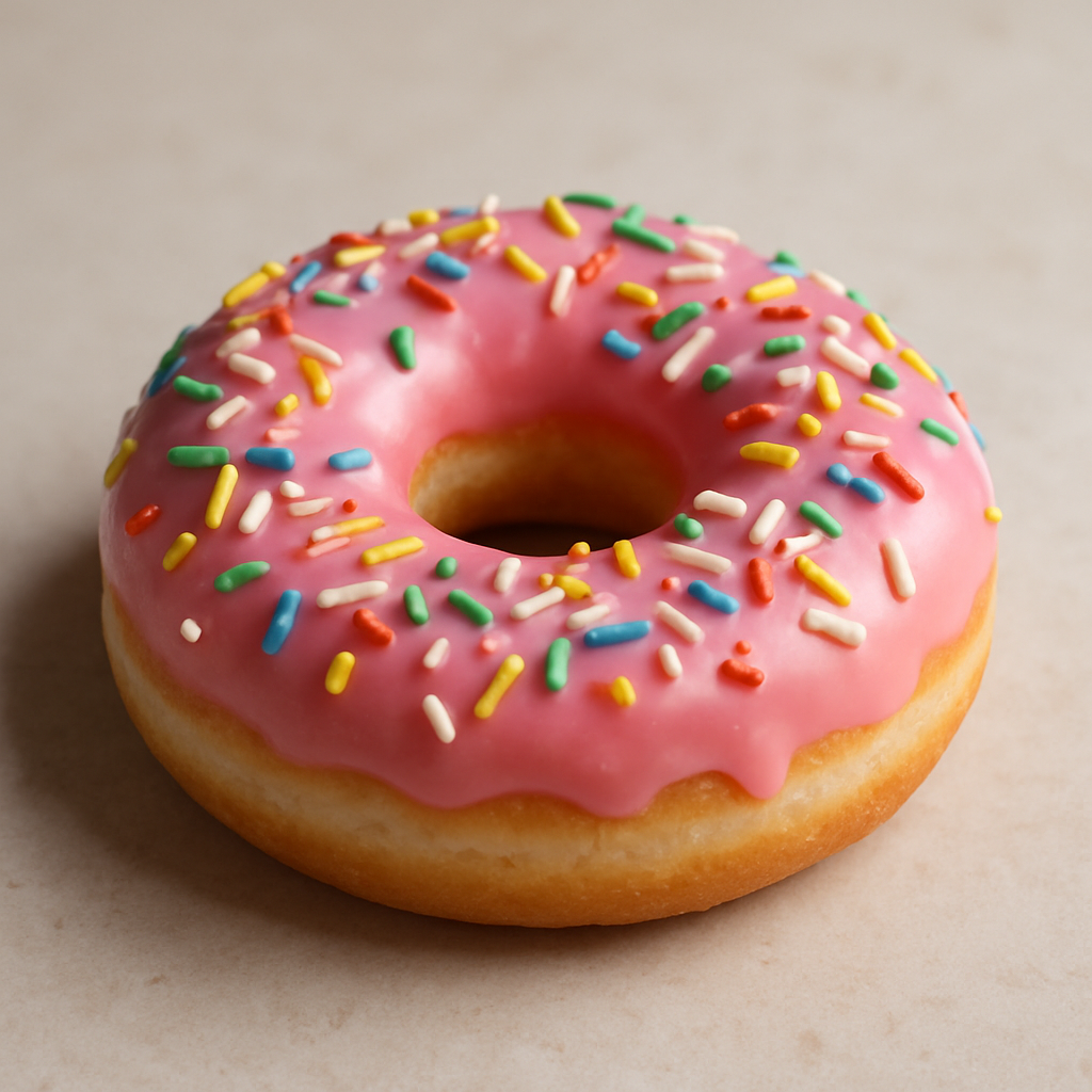 Pembe Şekerli Donut
